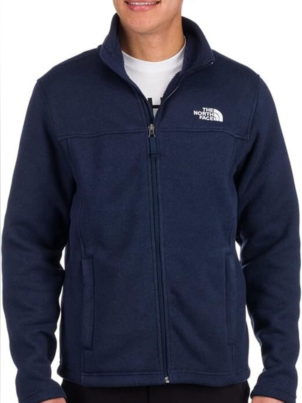 The North Face Men's Navy Zip-Up Fleece Jacket